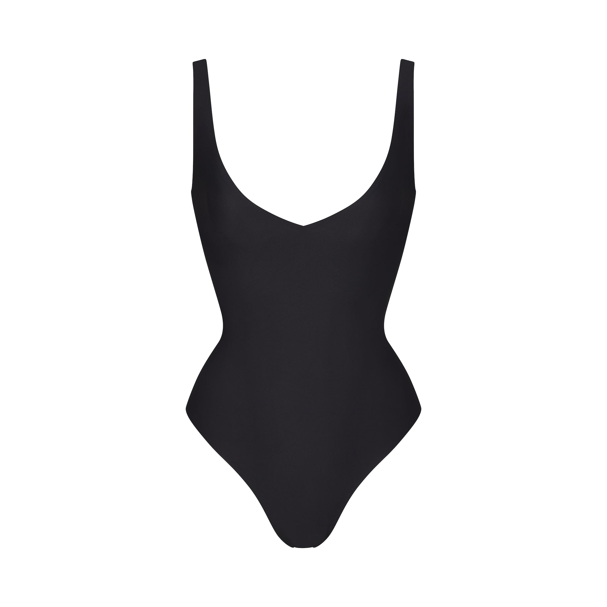 Skims Skims Body Unlined Plunge Thong Bodysuit Onyx