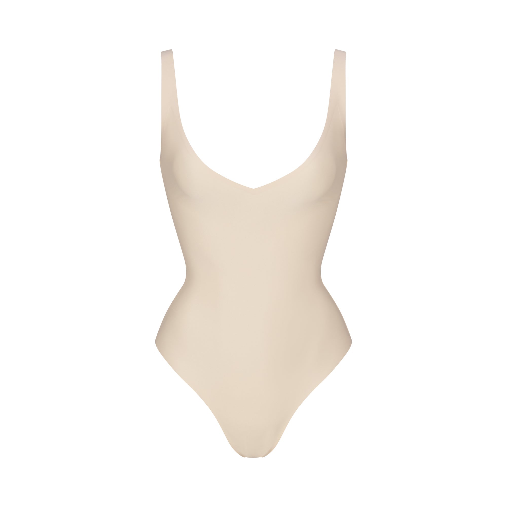 Skims Skims Body Unlined Plunge Thong Bodysuit Sand