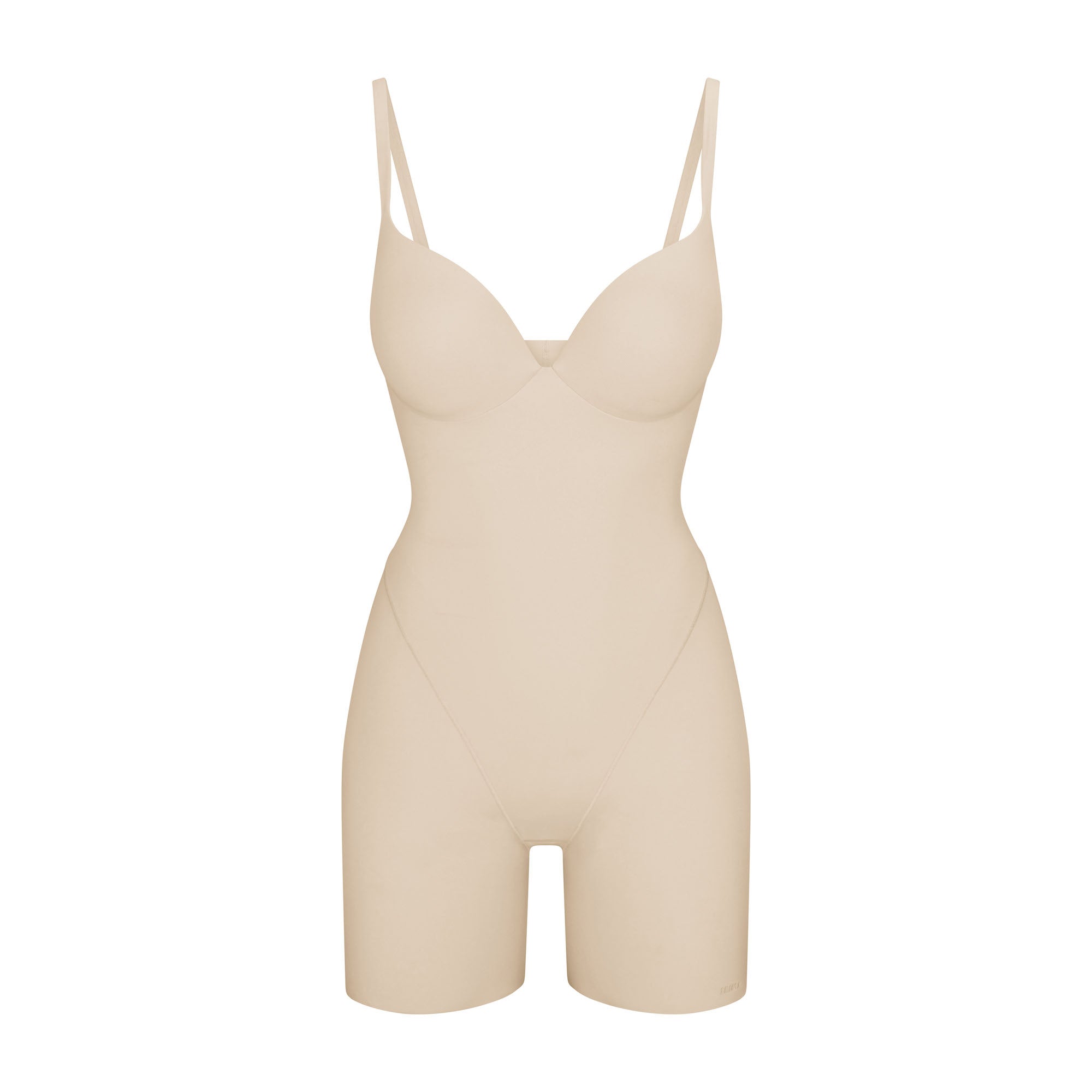 Skims Skims Ultimate Body Push-Up Butt Enhancing Padded Mid Thigh Bodysuit Sand