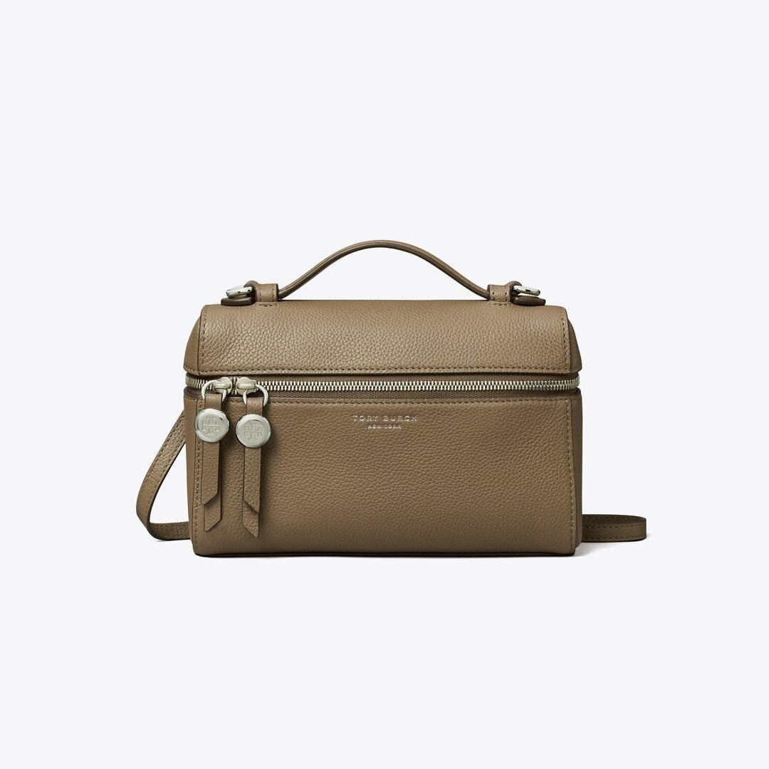 Tory Burch Slim Romy Top Handle Bag Wild Mushroom