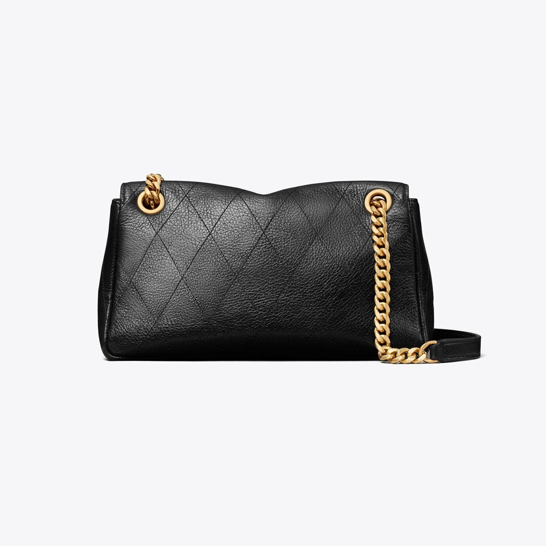 Tory Burch Small Charlie Quilted Shoulder Bag Black