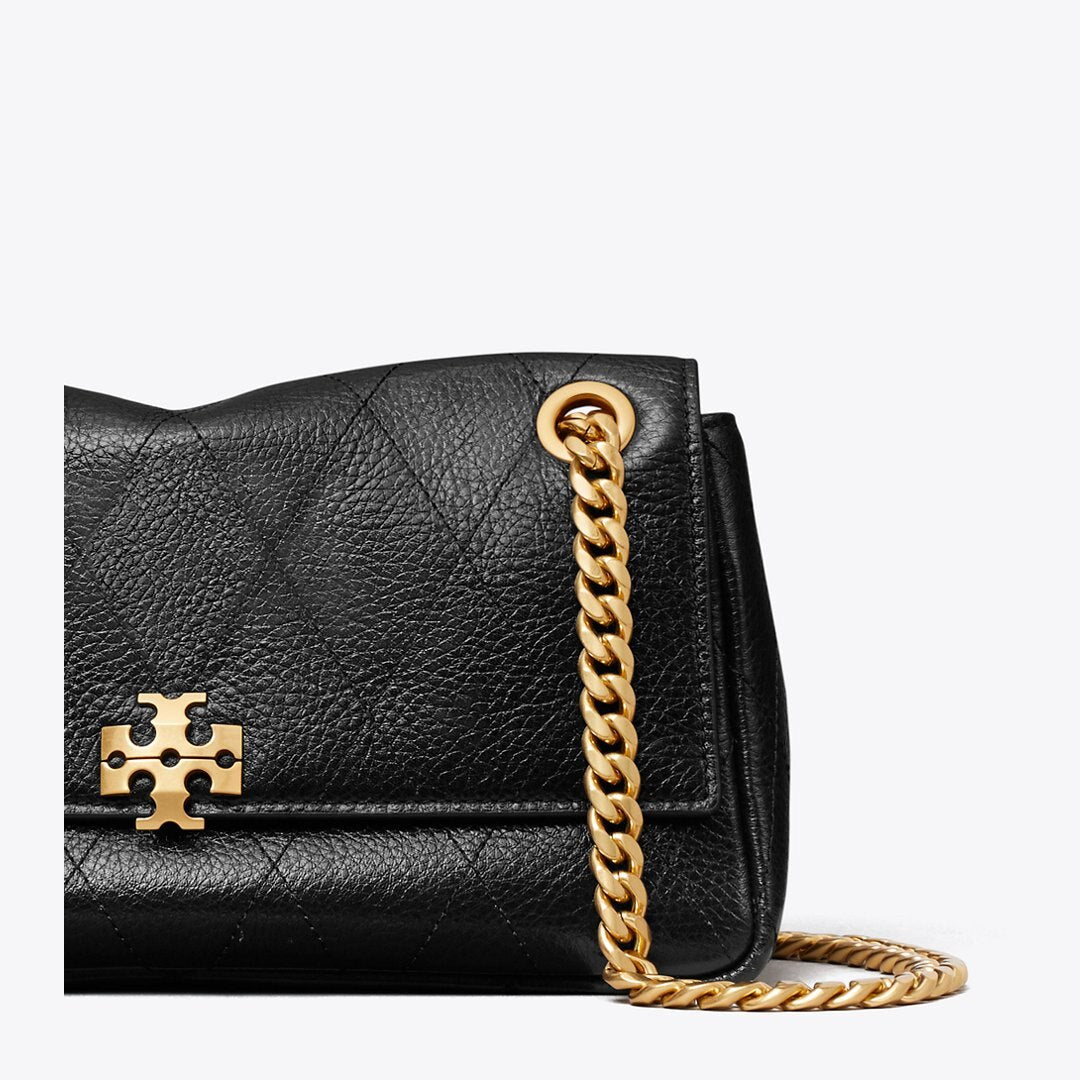 Tory Burch Small Charlie Quilted Shoulder Bag Black