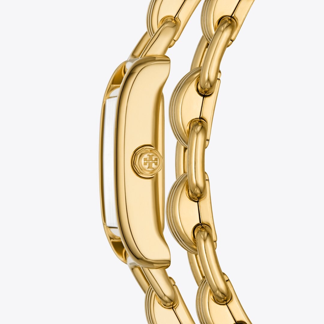 Tory Burch Small Eleanor Double Wrap Watch IVORY/GOLD