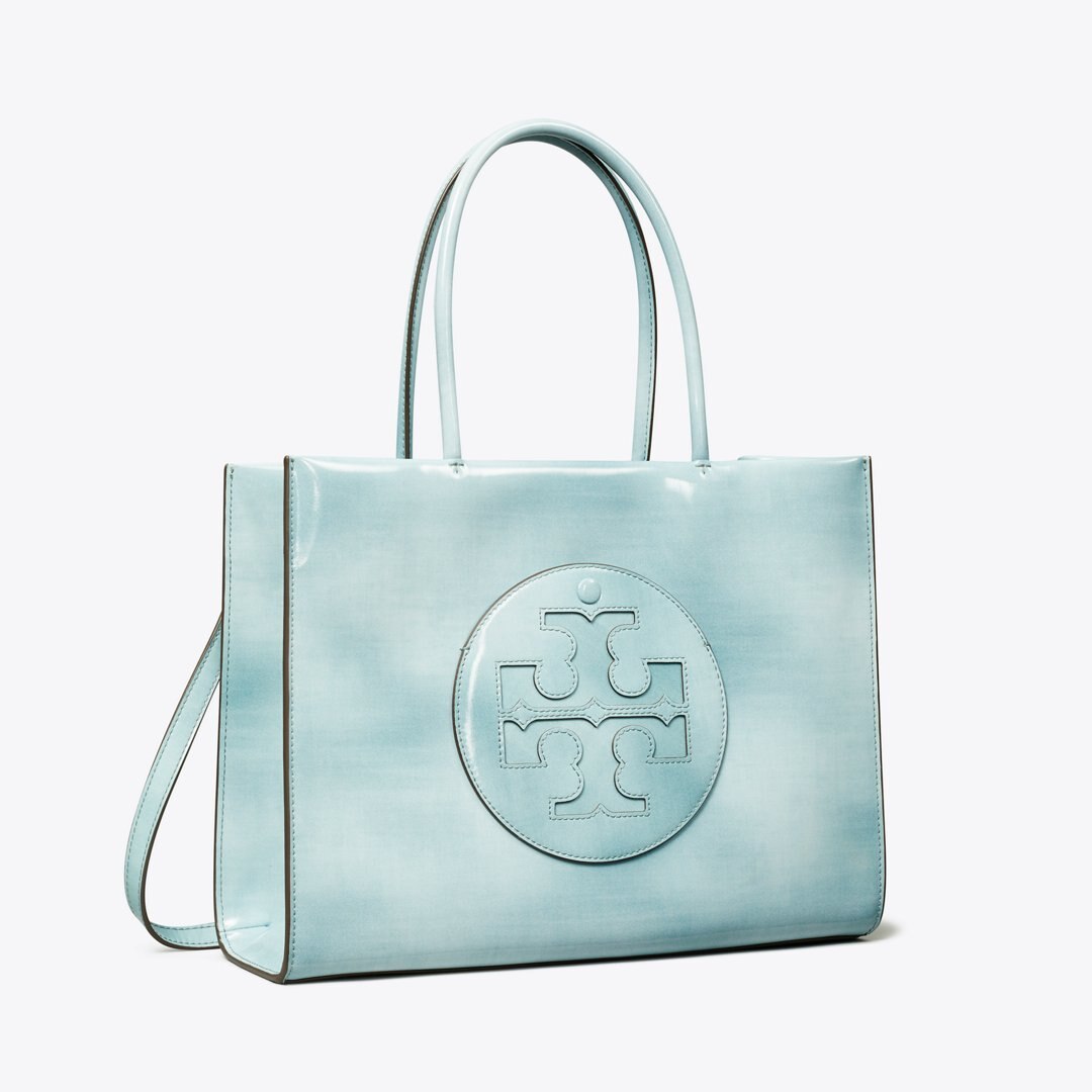 Tory Burch Small Ella Bio Brush-Off Tote Northern Blue