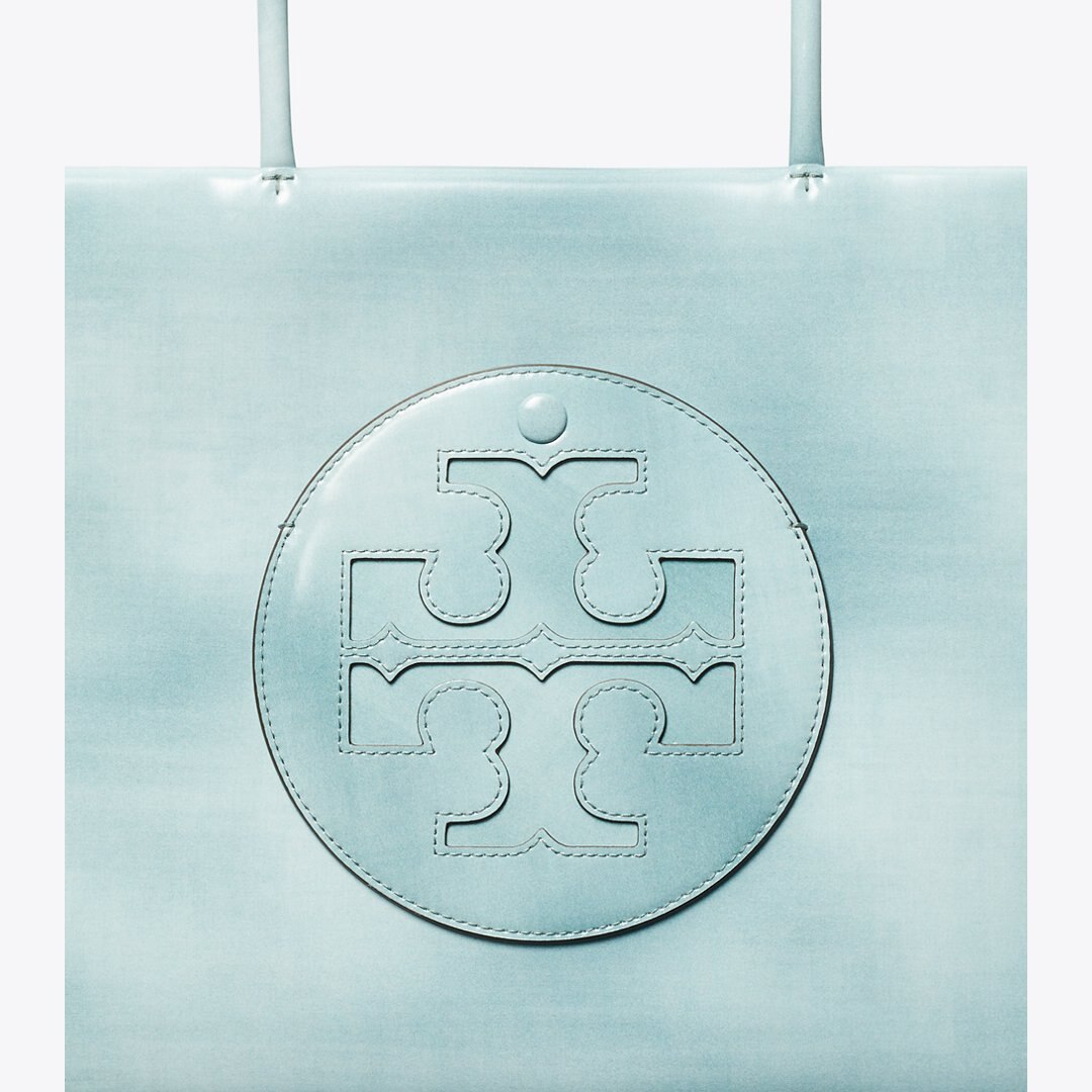 Tory Burch Small Ella Bio Brush-Off Tote Northern Blue