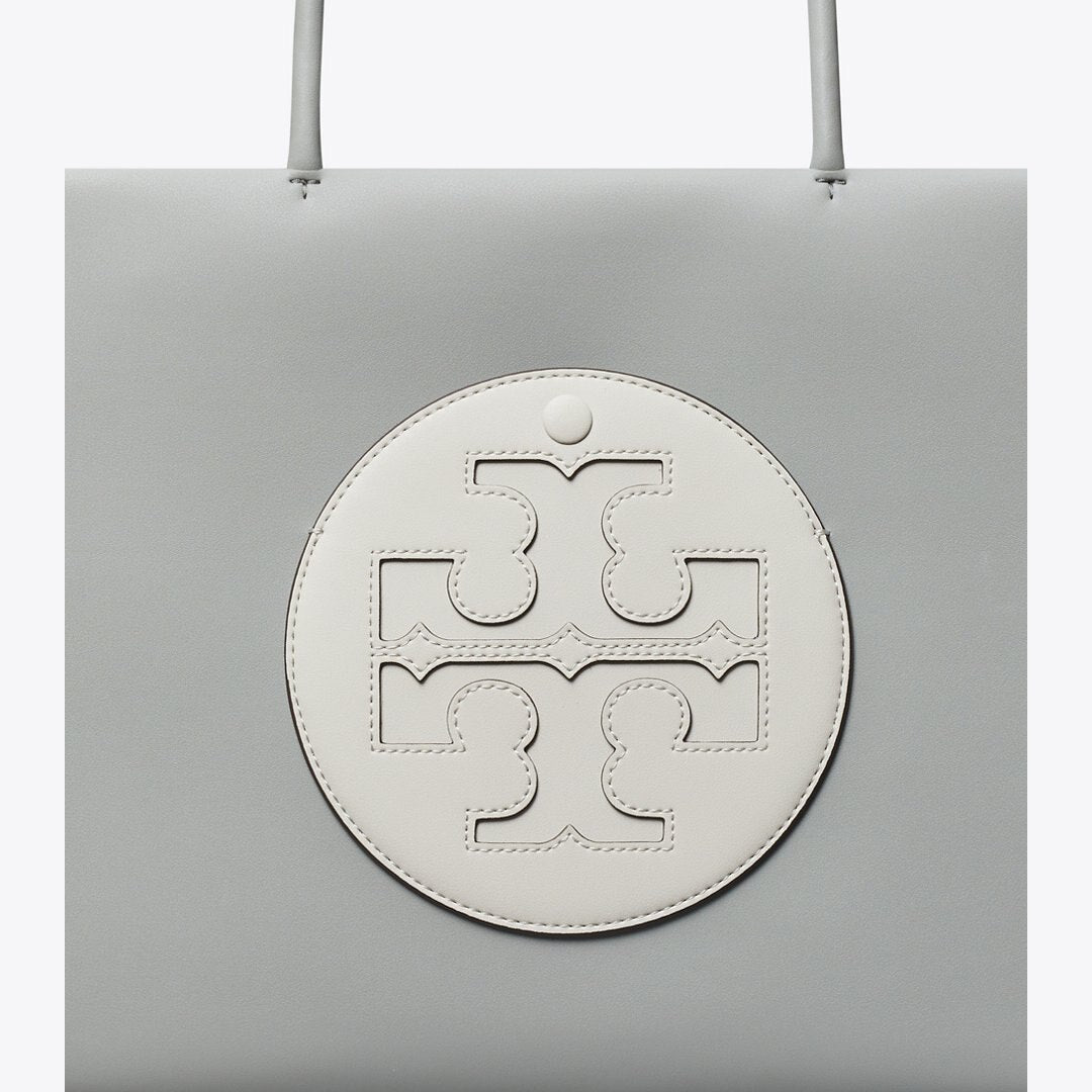 Tory Burch Small Ella Bio Color-Block Tote Light Granite / Moongaze