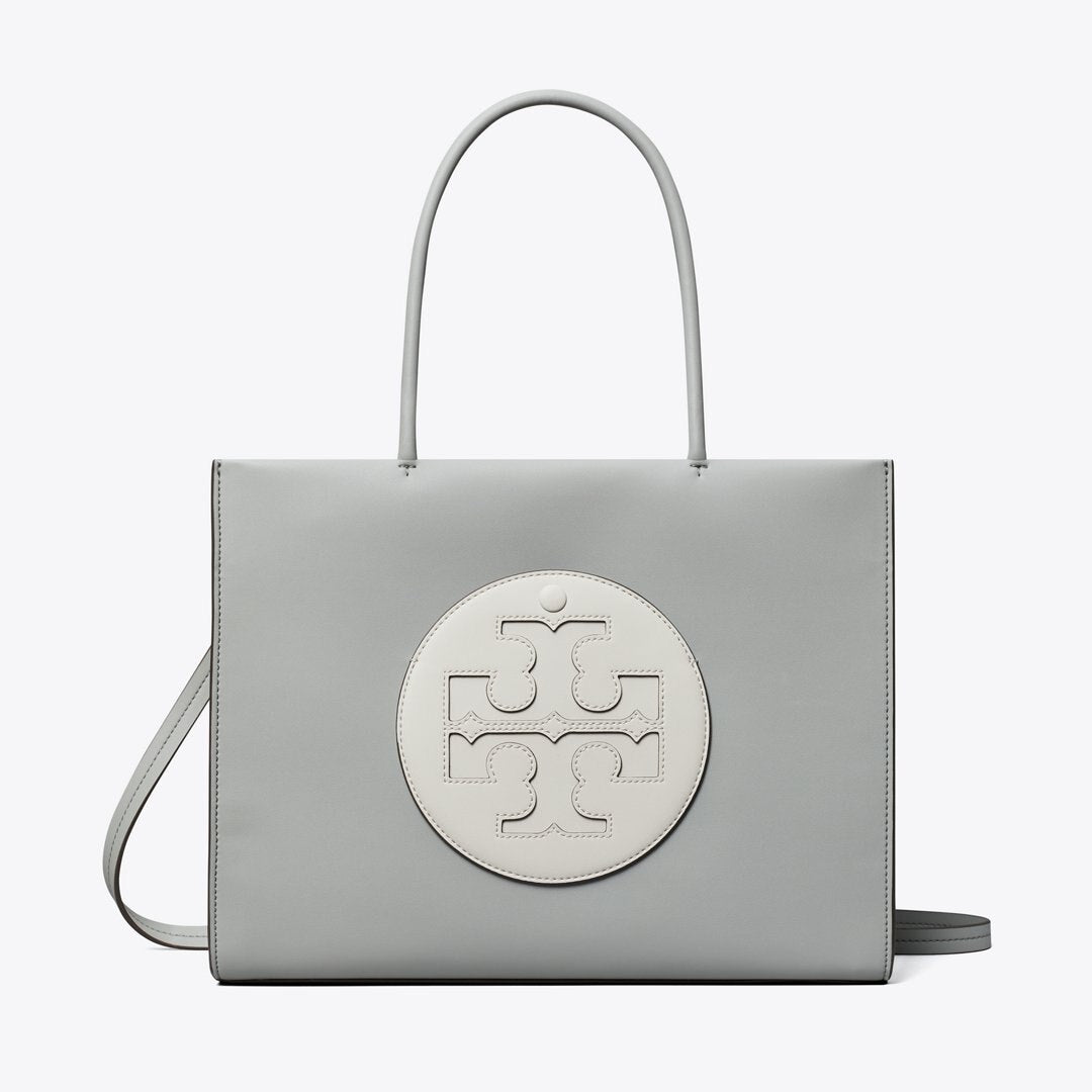 Tory Burch Small Ella Bio Color-Block Tote Light Granite / Moongaze