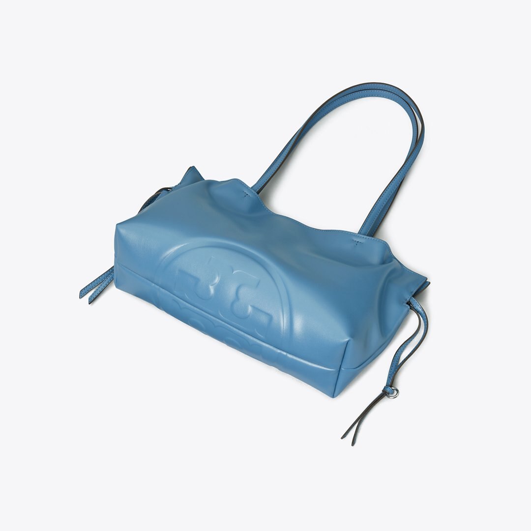 Tory Burch Small Ella natuura Drawstring Tote Electric Blue
