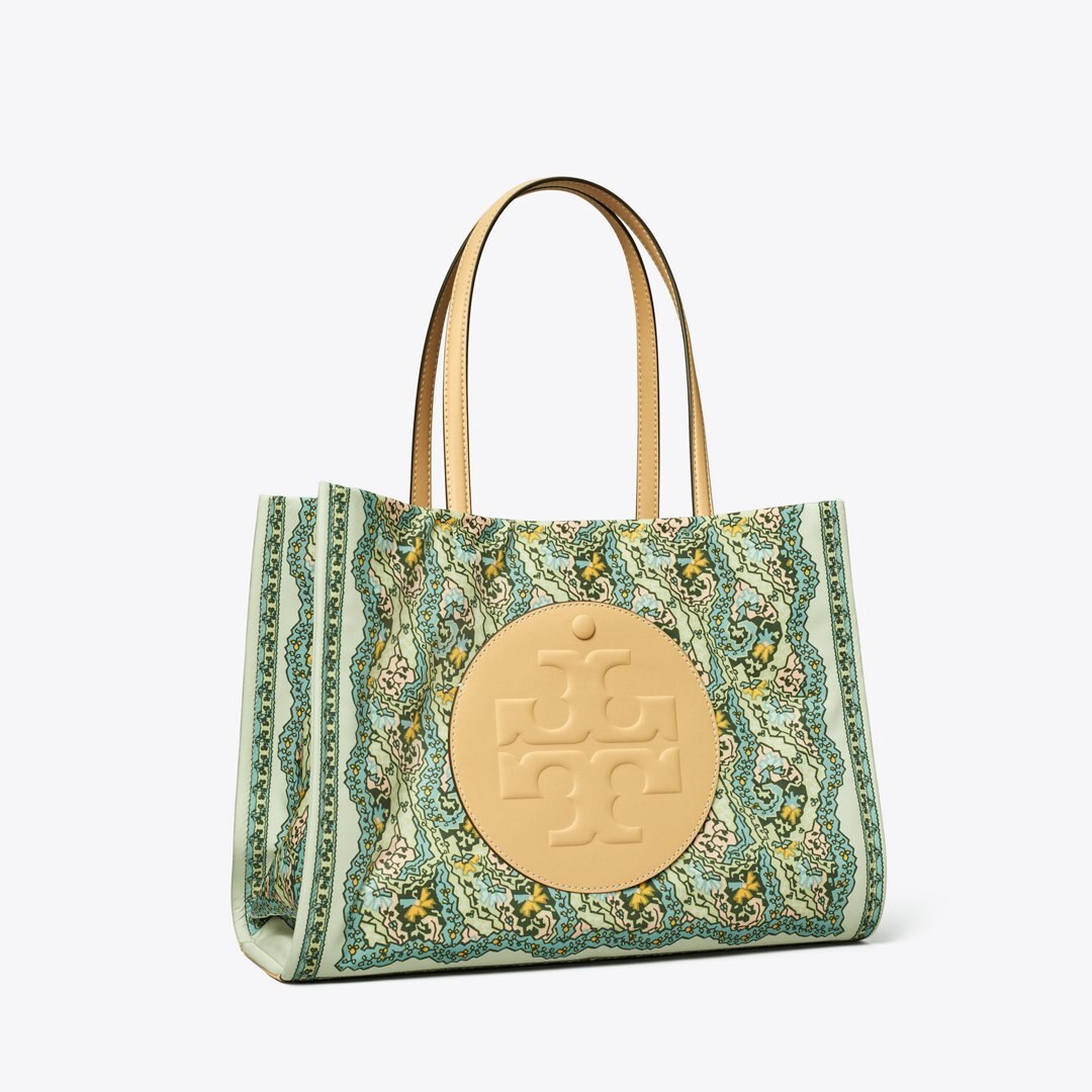 Tory Burch Small Ella Printed Tote Blue Dream Paisley