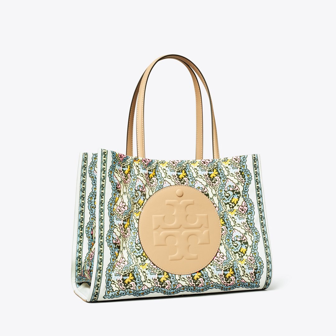 Tory Burch Small Ella Printed Tote Blue Dream Paisley