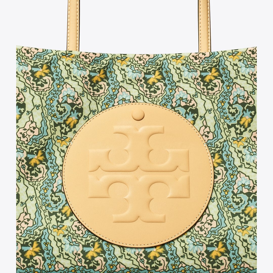 Tory Burch Small Ella Printed Tote Blue Dream Paisley