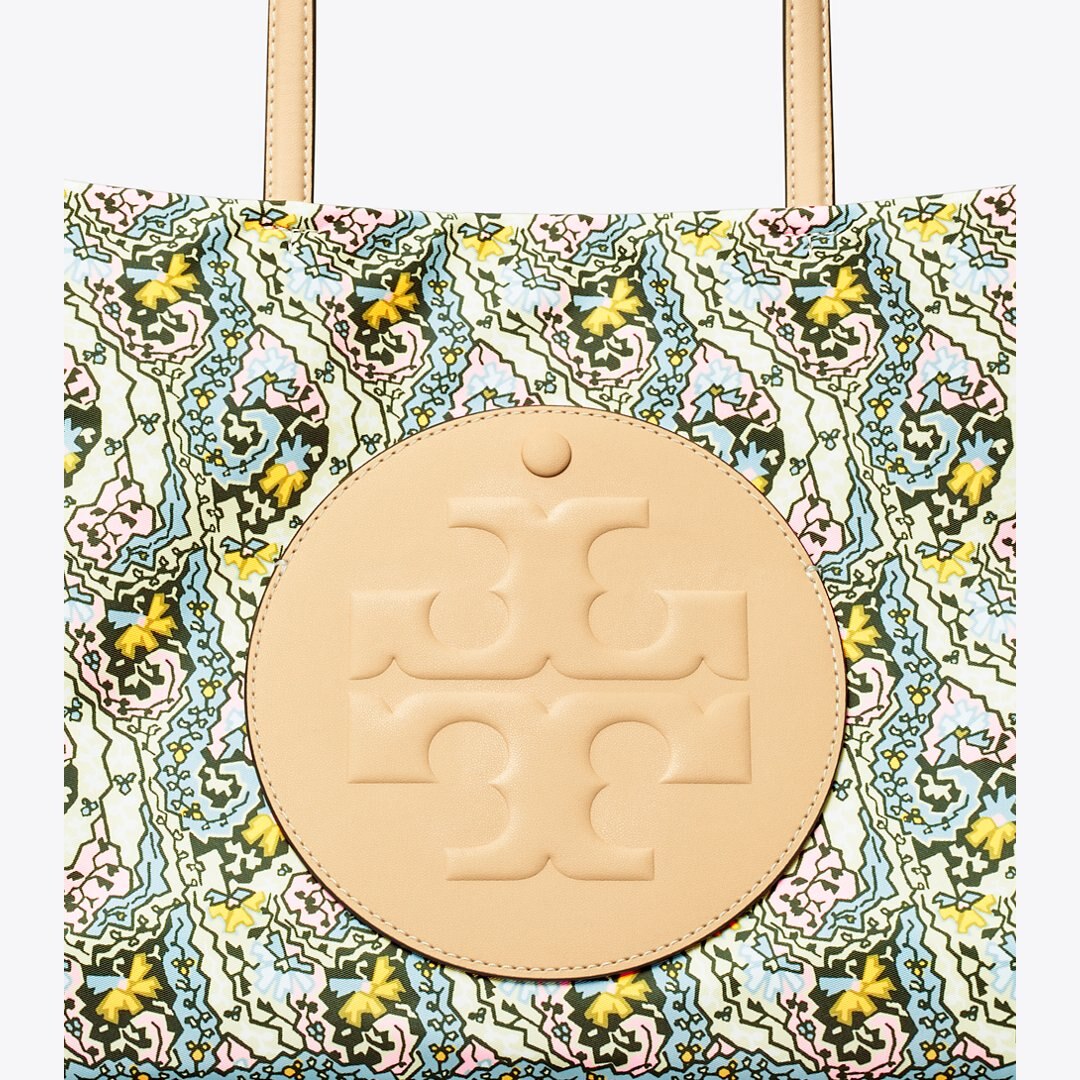Tory Burch Small Ella Printed Tote Blue Dream Paisley