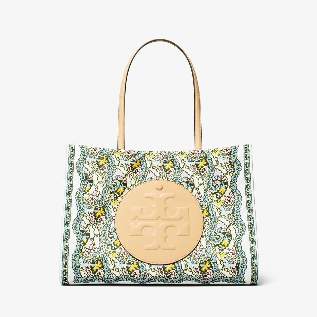 Tory Burch Small Ella Printed Tote Blue Dream Paisley