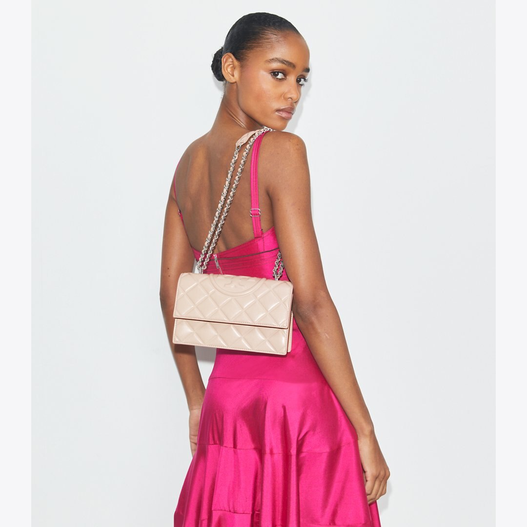 Tory Burch Small Fleming Shoulder Bag Soft Pink