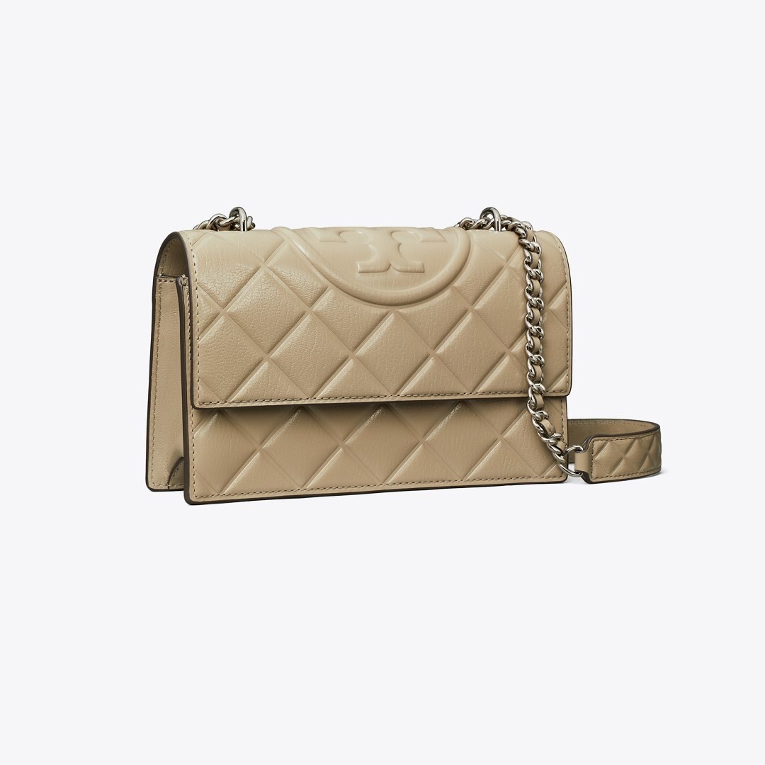 Tory Burch Small Fleming Shoulder Bag Soft Cement
