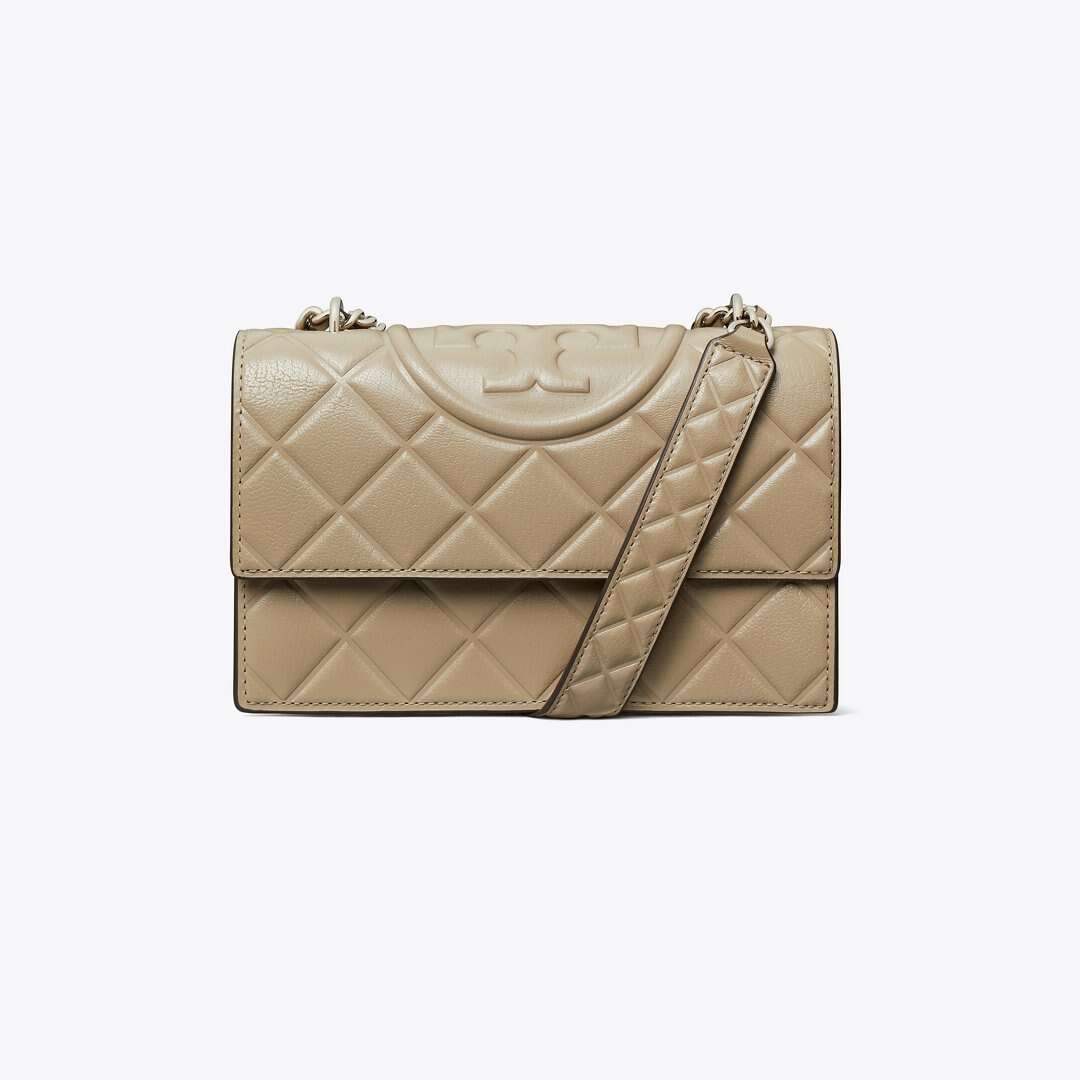 Tory Burch Small Fleming Shoulder Bag Soft Cement
