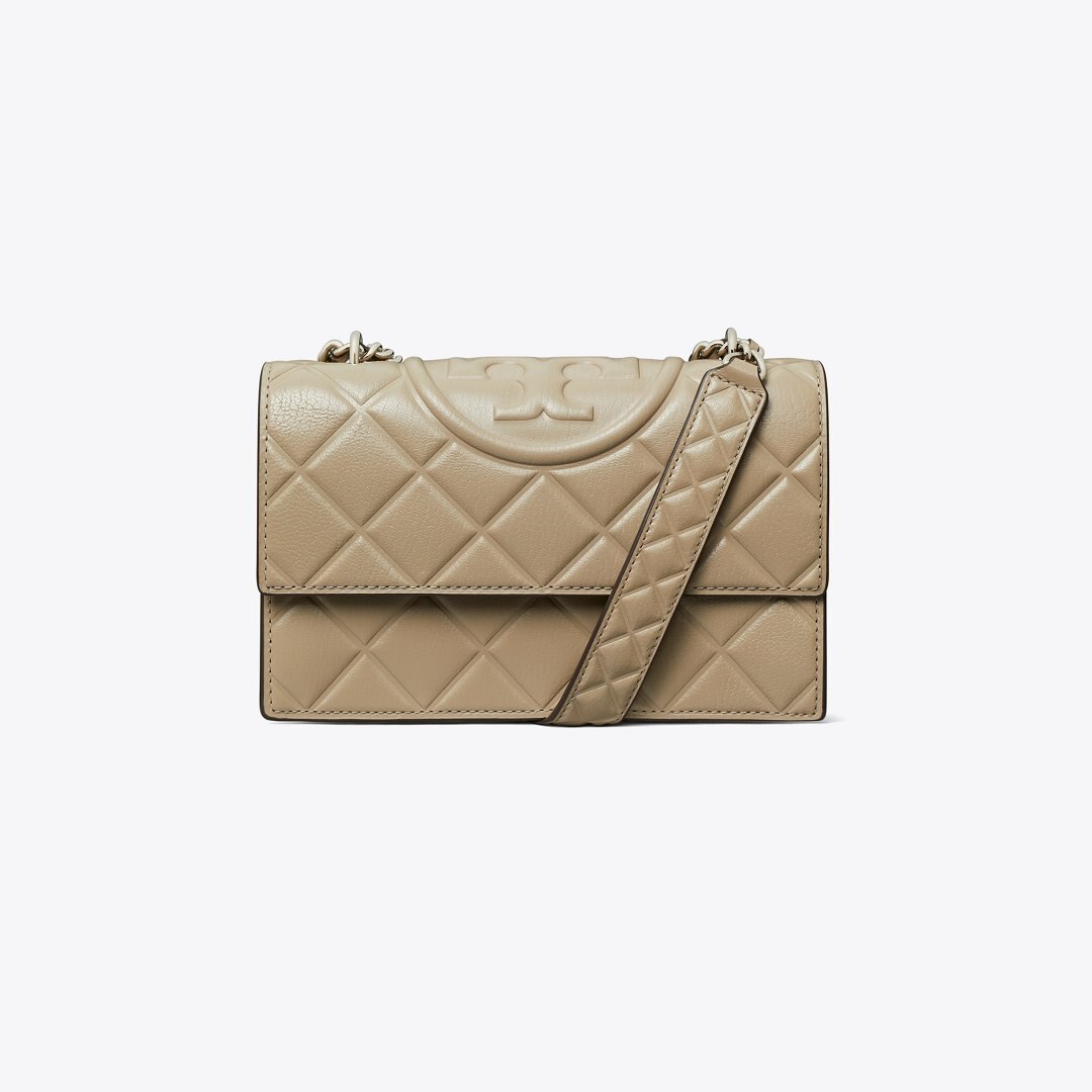 Tory Burch Small Fleming Shoulder Bag Soft Cement