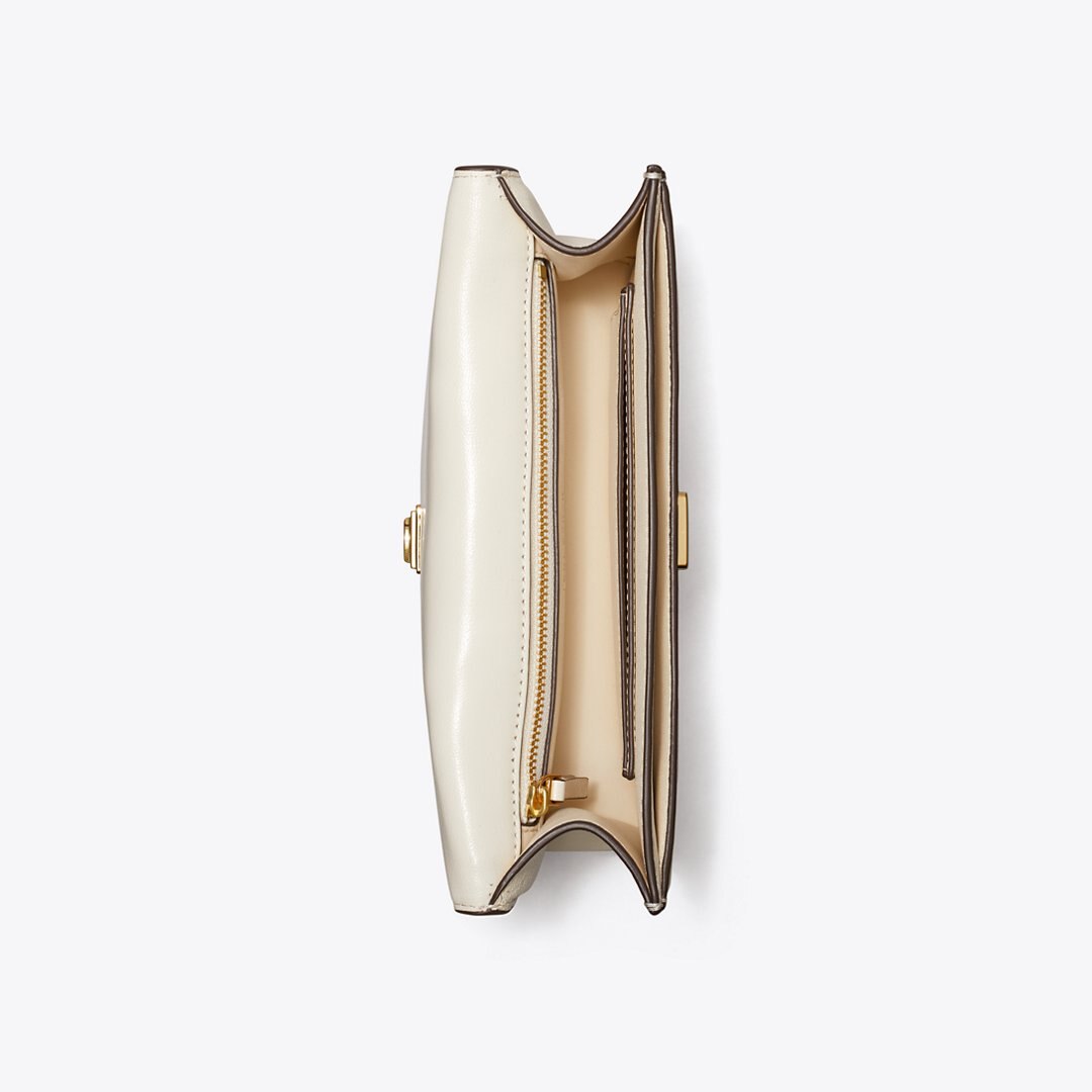 Tory Burch Small Fleming Shoulder Bag Light Cream