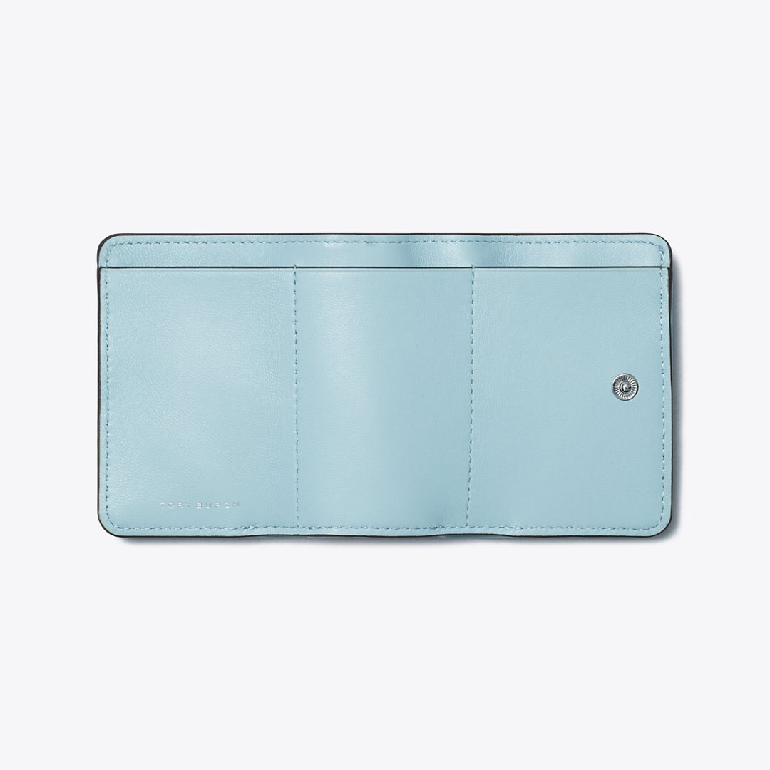 Tory Burch Small Fleming Soft Flap Wallet Geyser