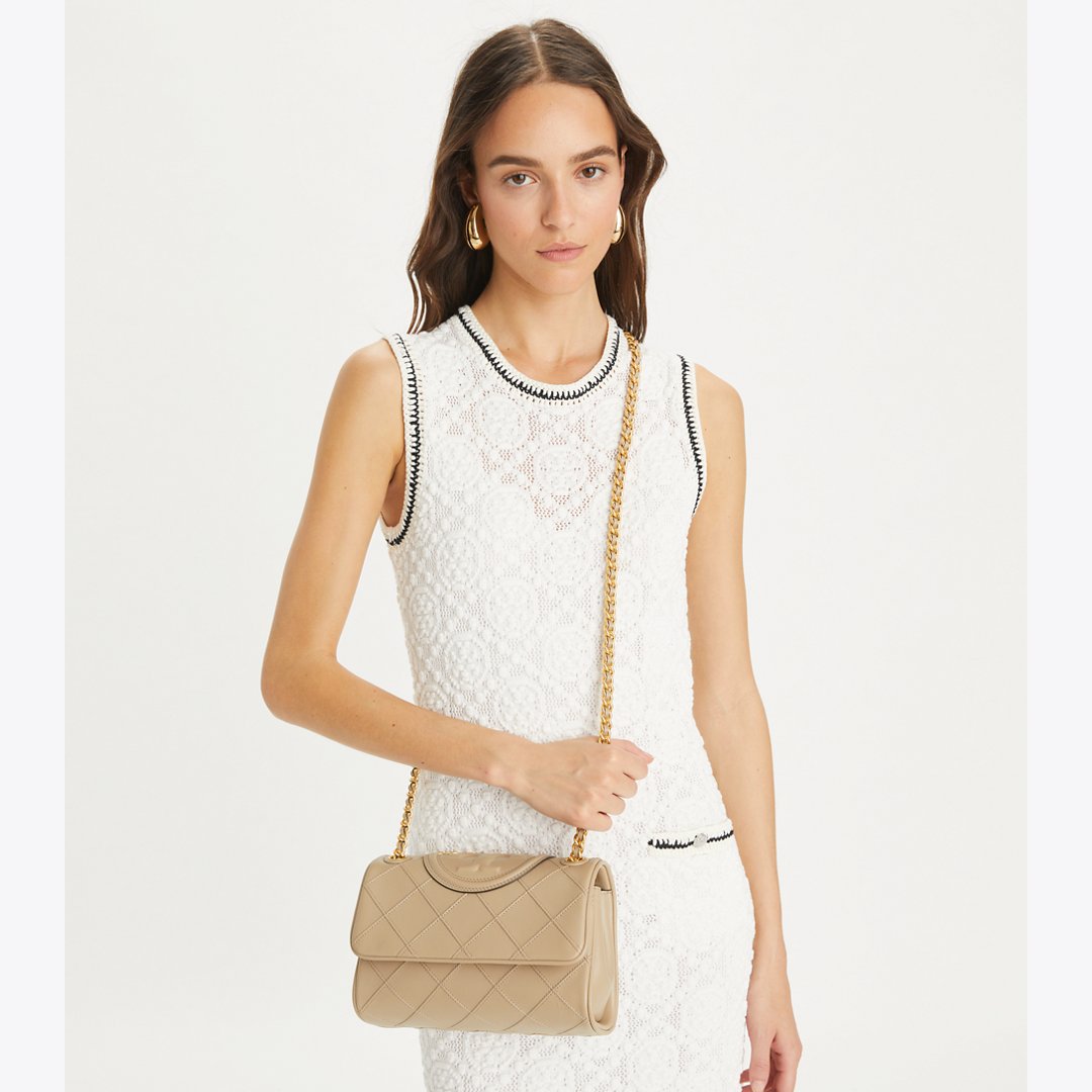 Tory Burch Small Fleming Soft Shoulder Bag Fresh Clay