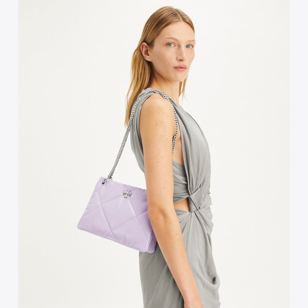 Tory Burch Small Kira Diamond Quilt Shoulder Bag Purple Heather