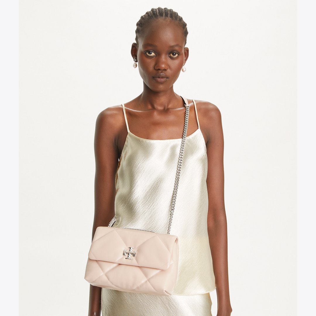 Tory Burch Small Kira Diamond Quilt Shoulder Bag Soft Pink