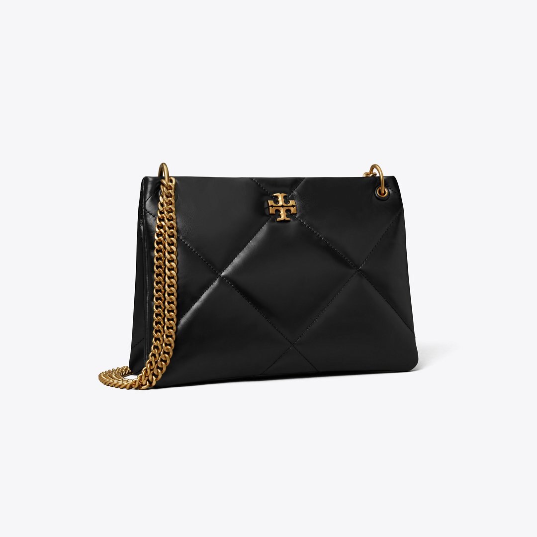 Tory Burch Small Kira Diamond Quilt Shoulder Bag Black