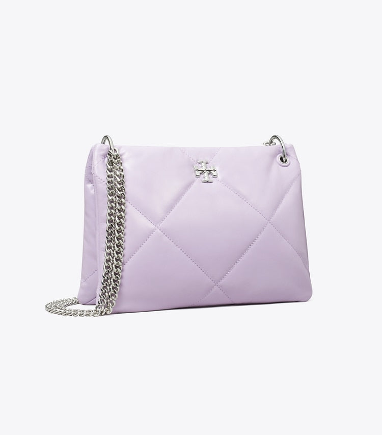 Small Kira Diamond Quilt Shoulder Bag Purple Heather Purple Heather