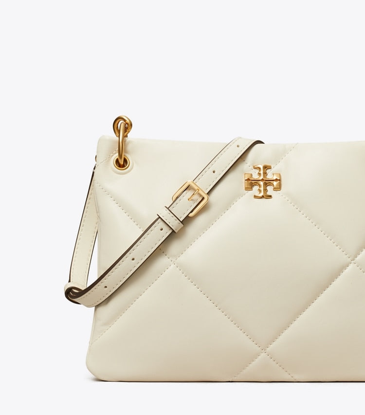 Small Kira Diamond Quilt Shoulder Bag Warm White Warm White