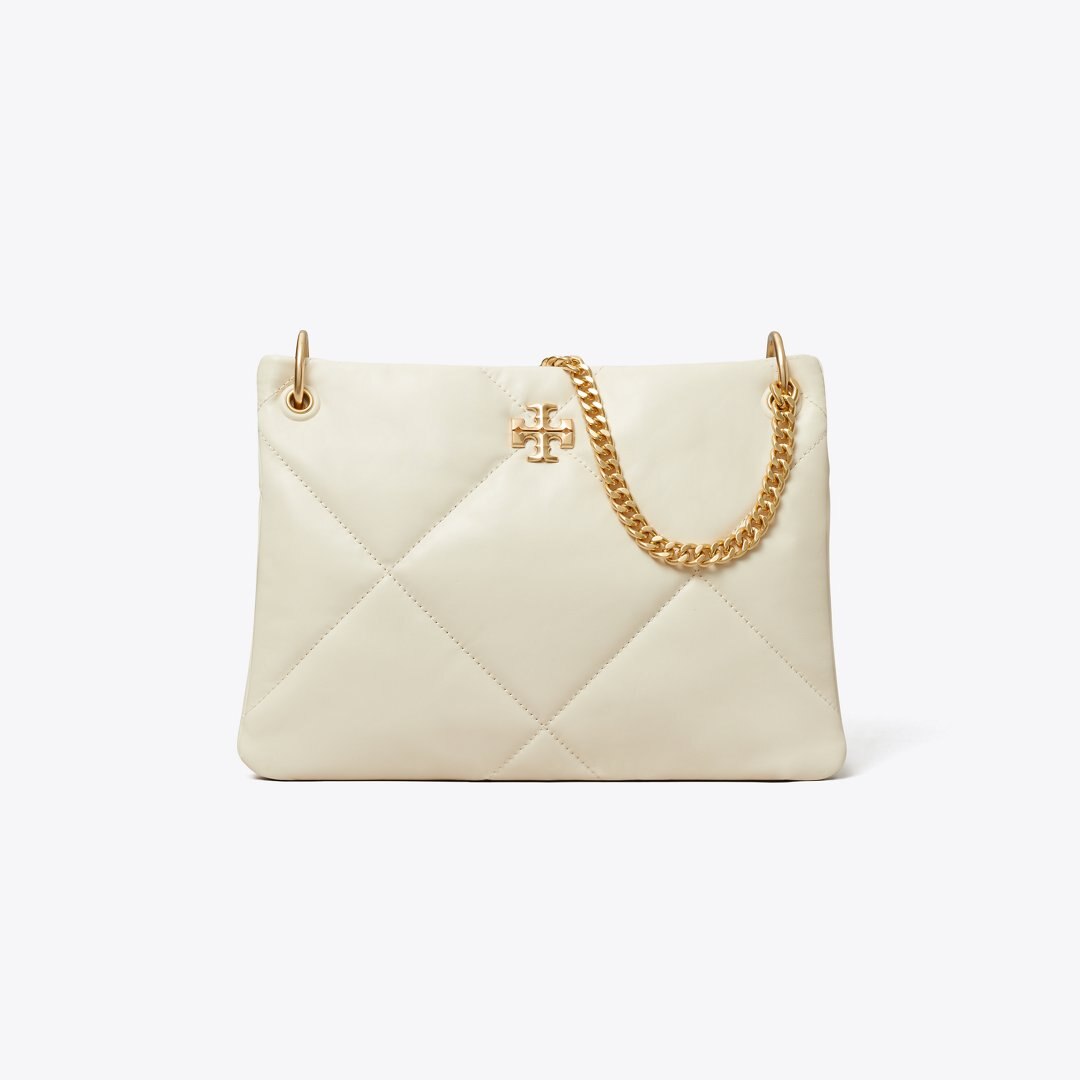 Tory Burch Small Kira Diamond Quilt Shoulder Bag Warm White