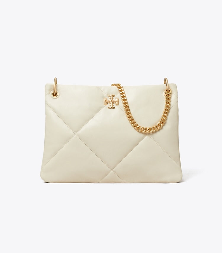 Small Kira Diamond Quilt Shoulder Bag Warm White Warm White