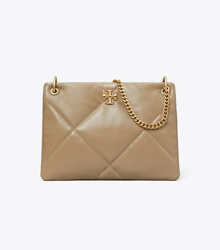 Small Kira Diamond Quilt Shoulder Bag Taupe Oak Taupe Oak