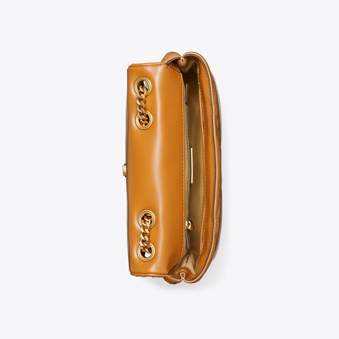 Tory Burch Small Kira Diamond Quilt Shoulder Bag Classic Chestnut