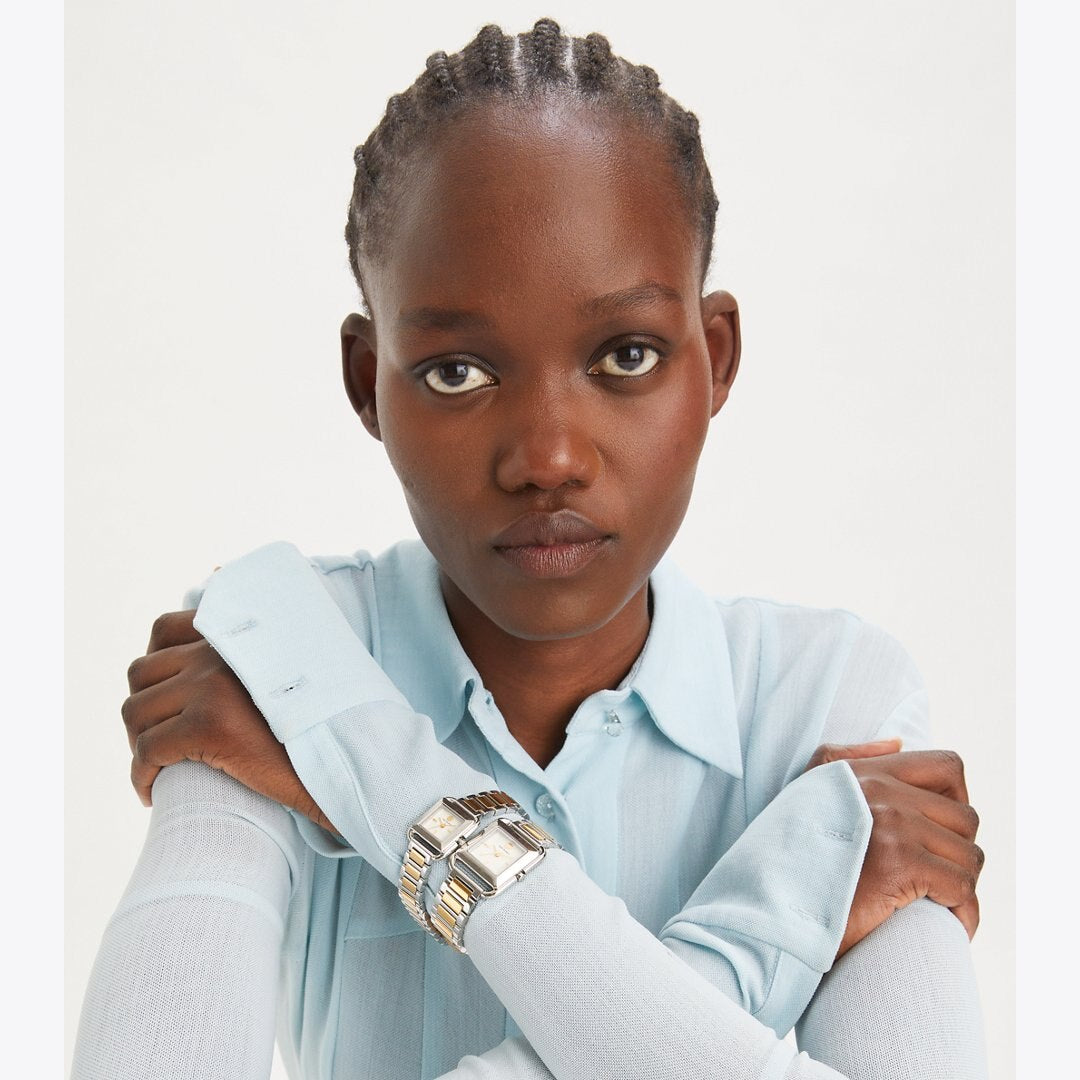 Tory Burch Small Kira Watch IVORY/TWO-TONE