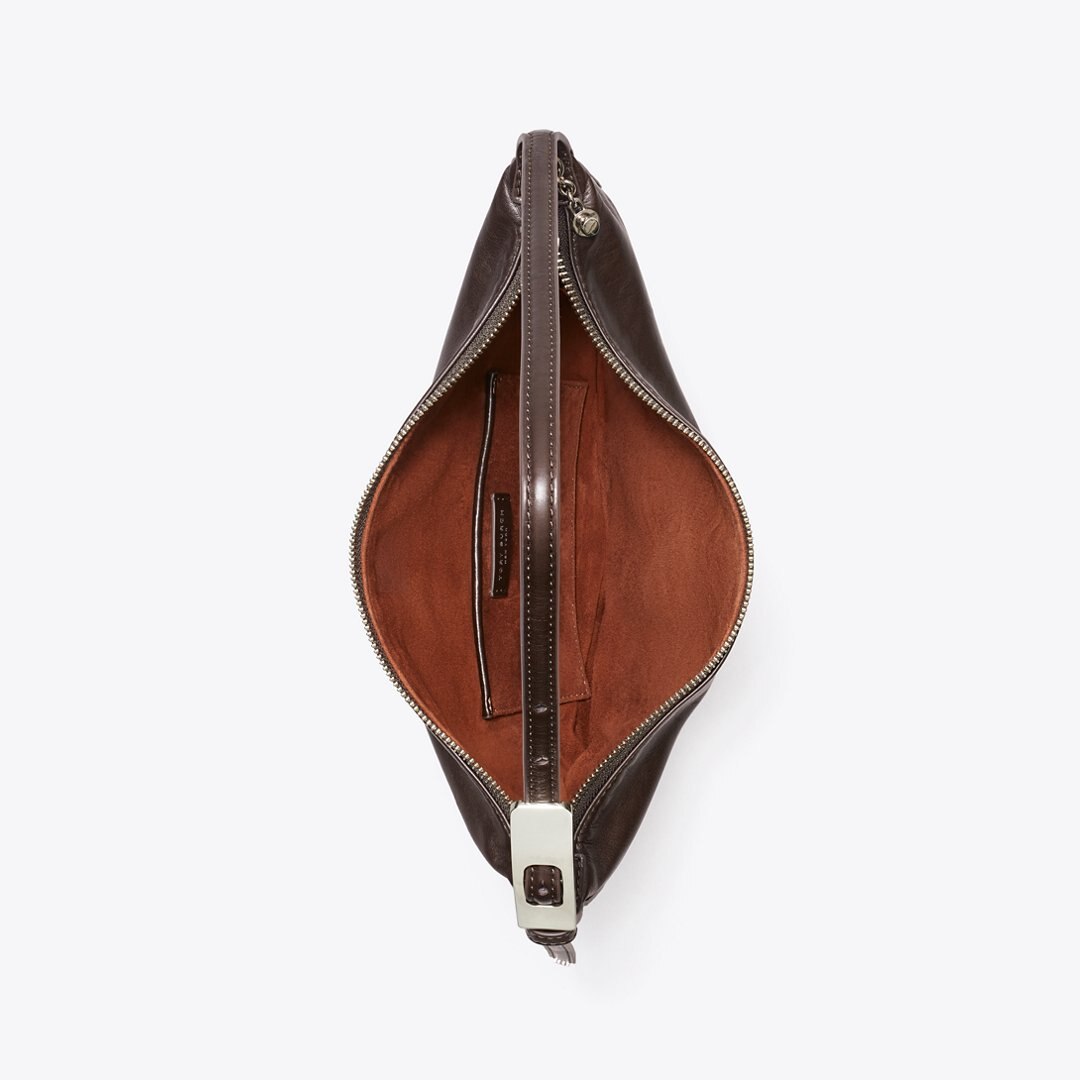 Tory Burch Small Leather Balloon Bag Warm Mahogany