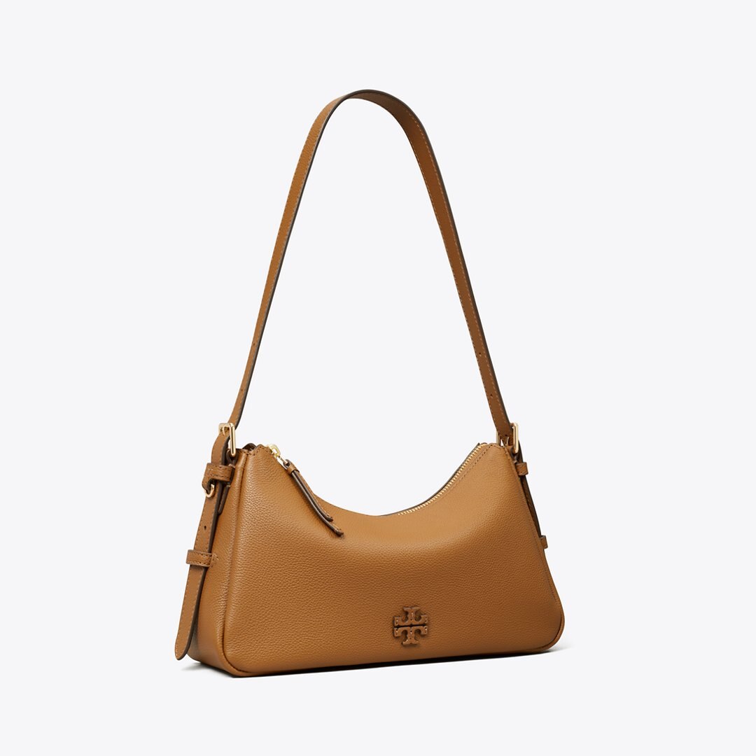 Tory Burch Small Leather Shoulder Bag Forest Brown