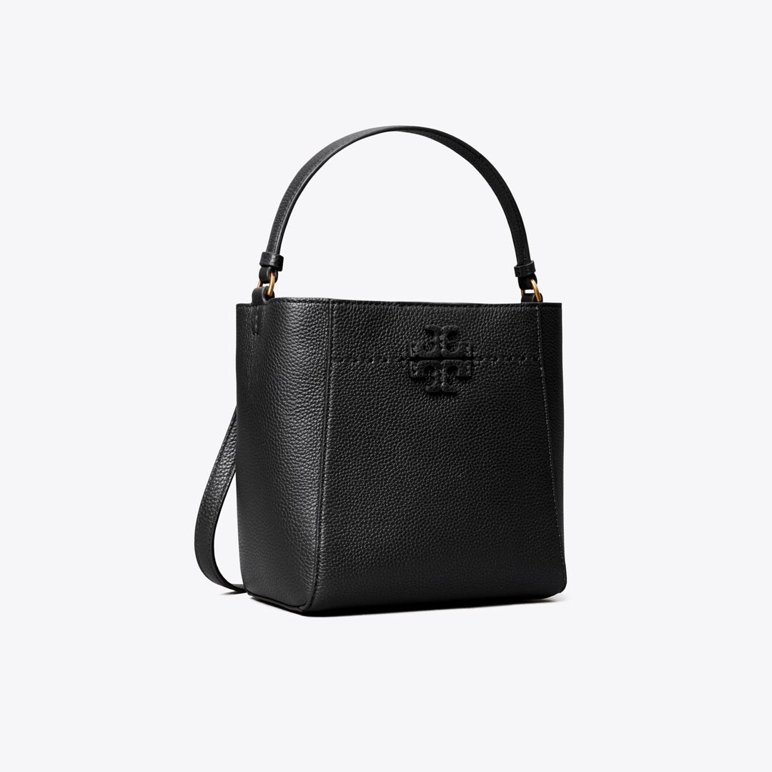 Tory Burch Small McGraw Bucket Bag Black