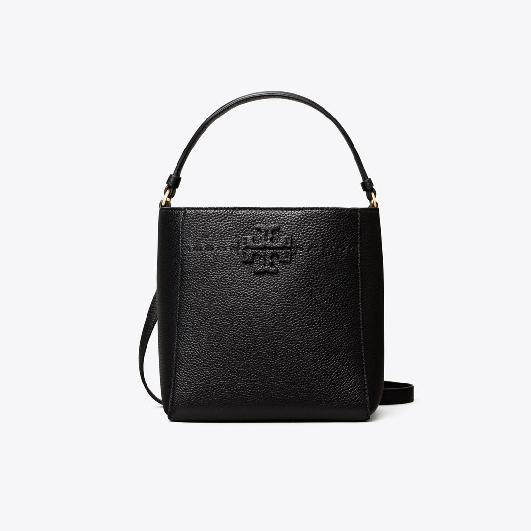 Tory Burch Small McGraw Bucket Bag Black