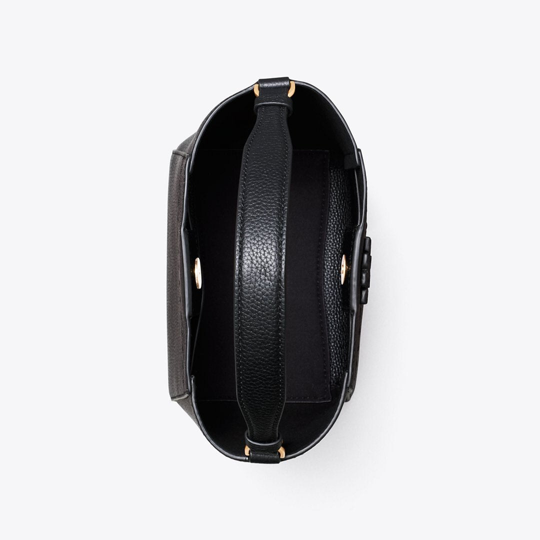 Tory Burch Small McGraw Bucket Bag Black