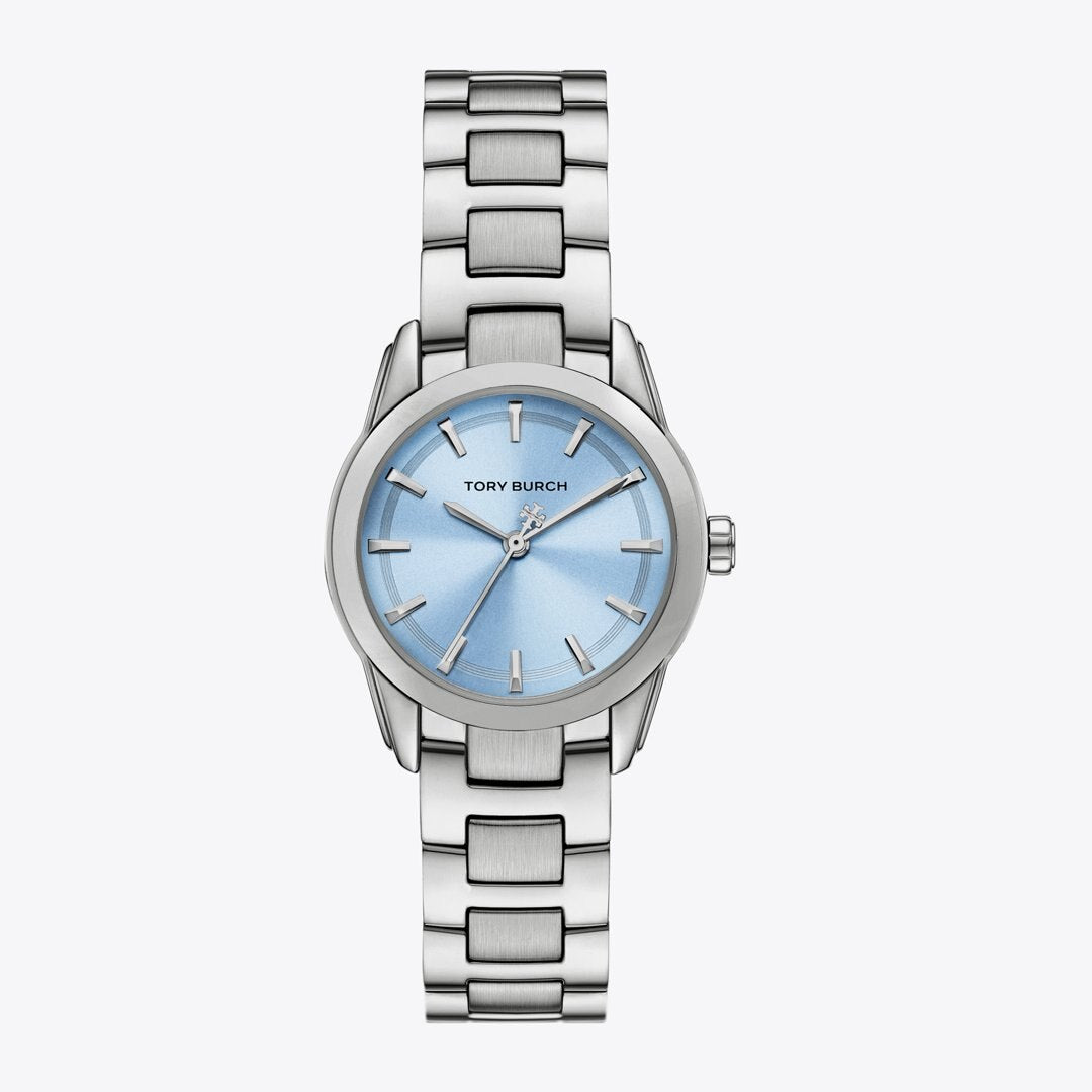 Tory Burch Small Miller Watch LIGHT BLUE/SILVER