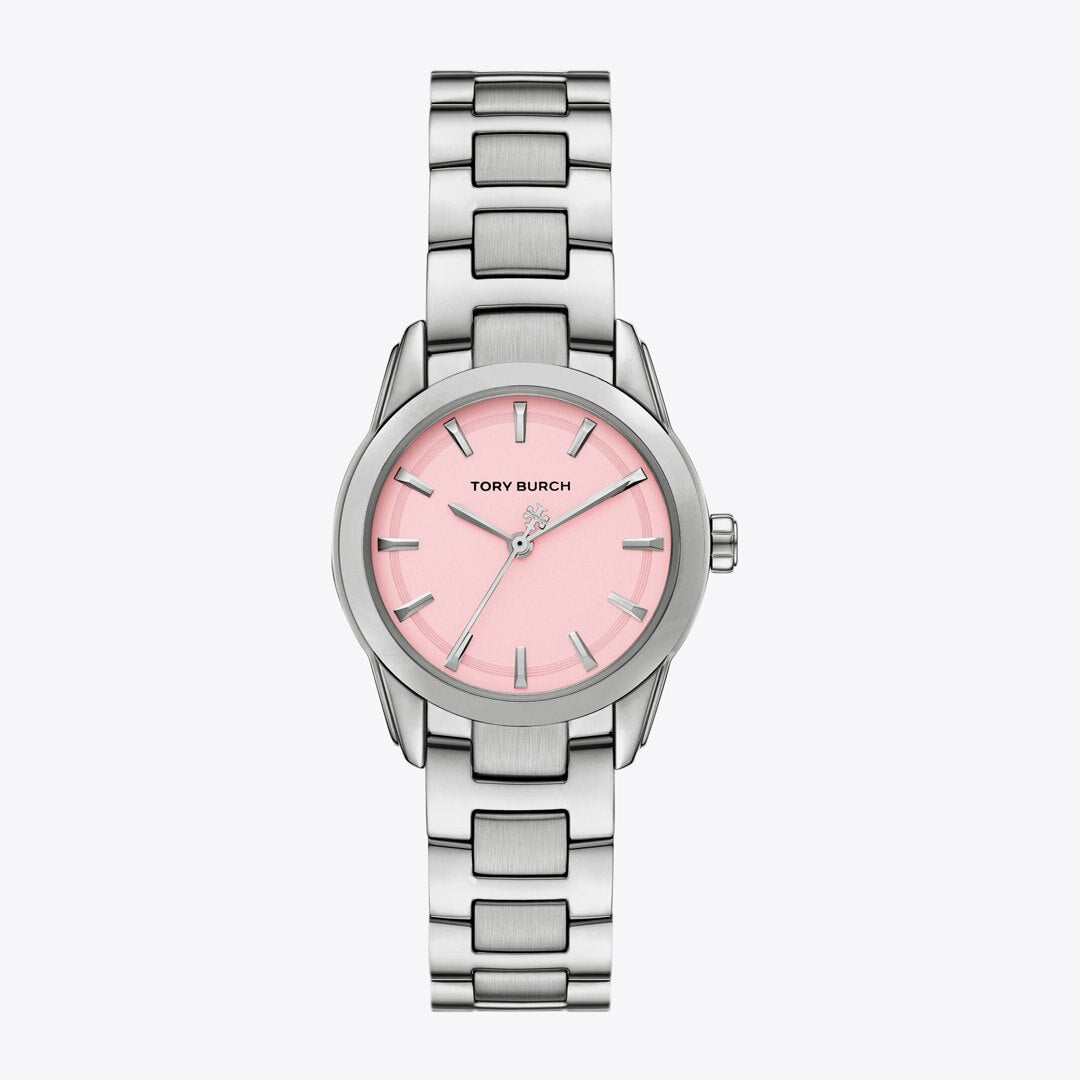 Tory Burch Small Miller Watch LIGHT PINK/SILVER