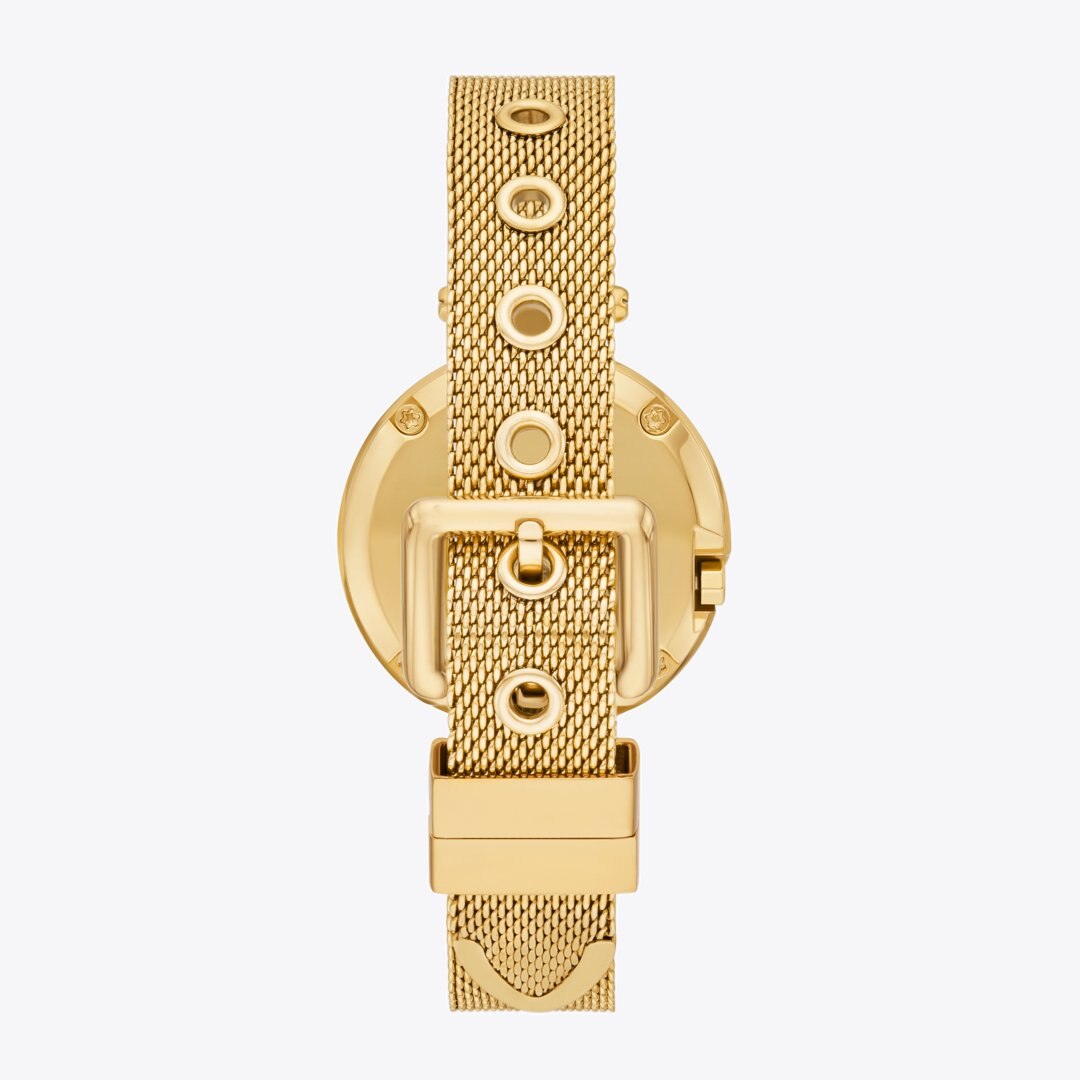 Tory Burch Small Pierced Watch IVORY/GOLD