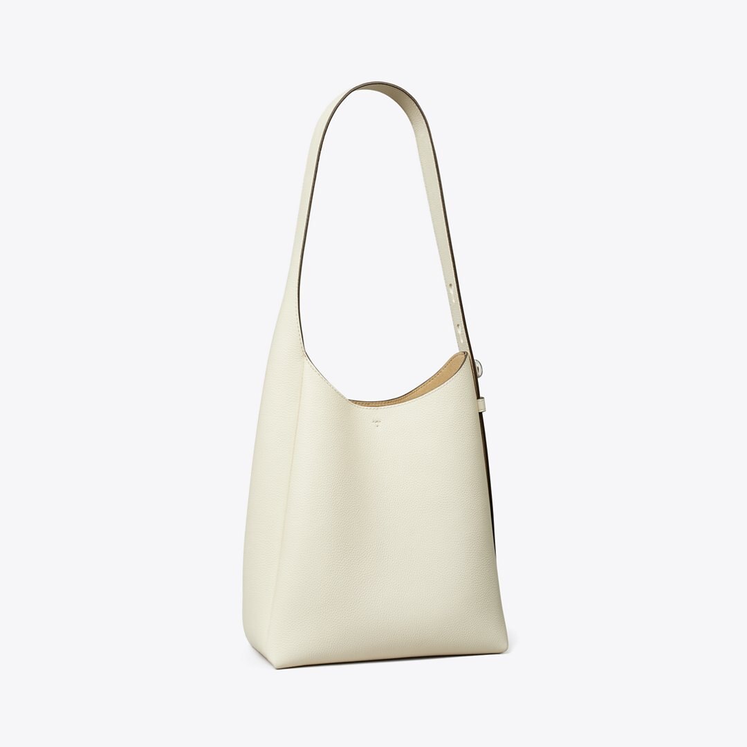 Tory Burch Small Romy Hobo Bag Light Cream