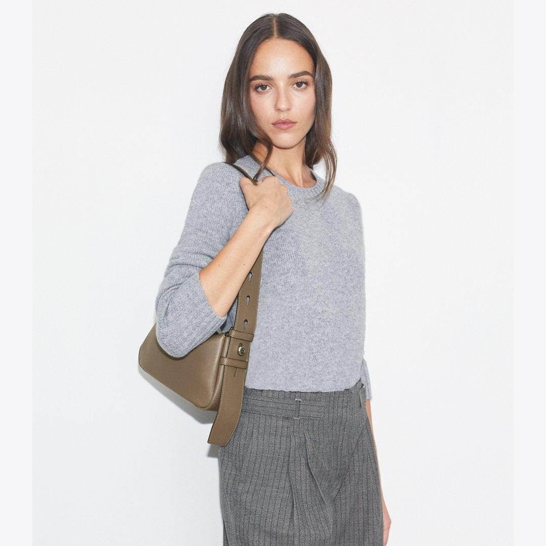 Tory Burch Small Romy Shoulder Bag Wild Mushroom