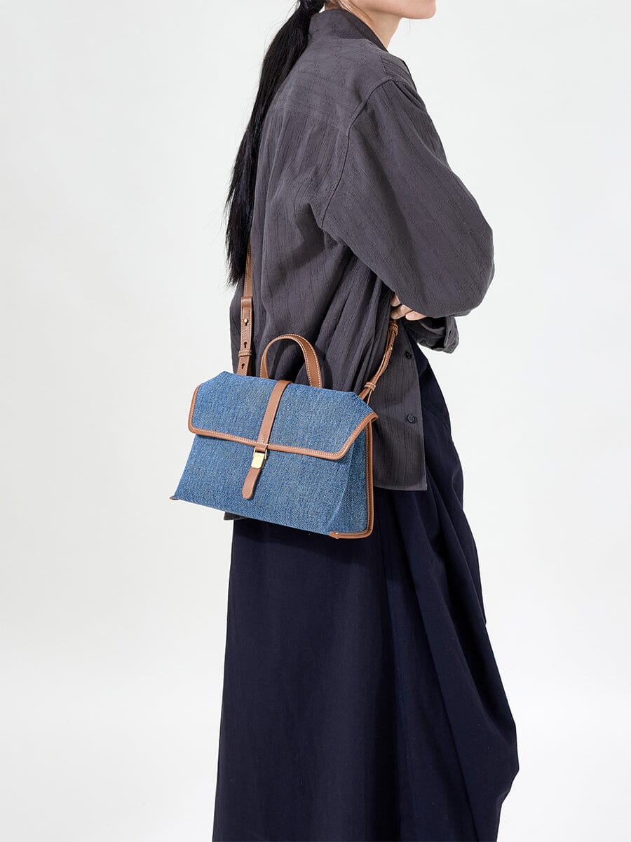 Songmont Small Shan Satchel Bag Denim