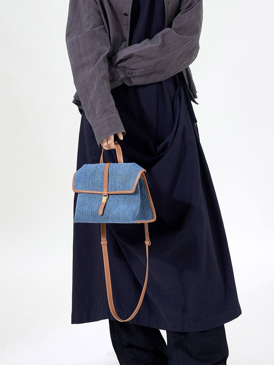 Songmont Small Shan Satchel Bag Denim