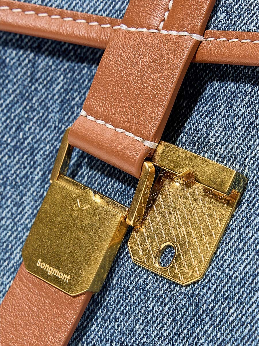 Songmont Small Shan Satchel Bag Denim
