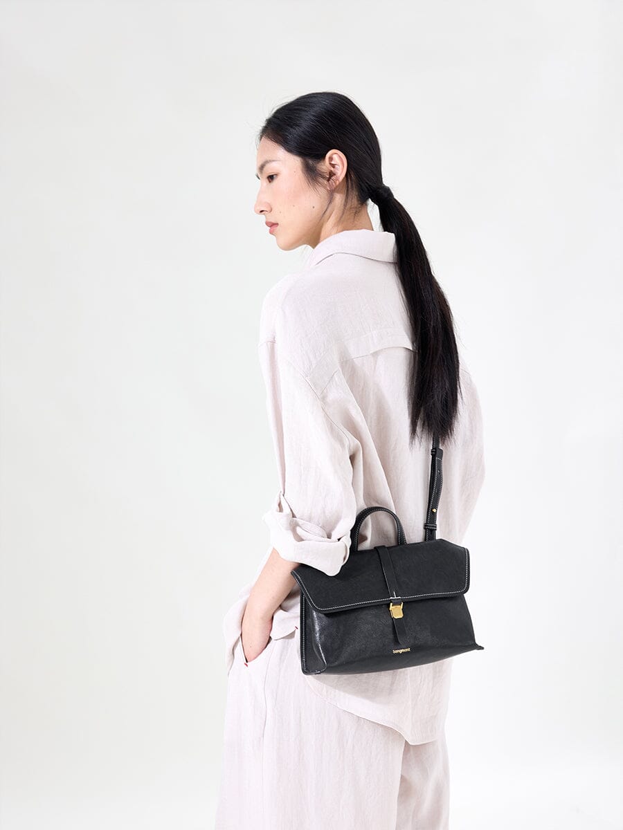 Songmont Small Shan Satchel Bag Onyx