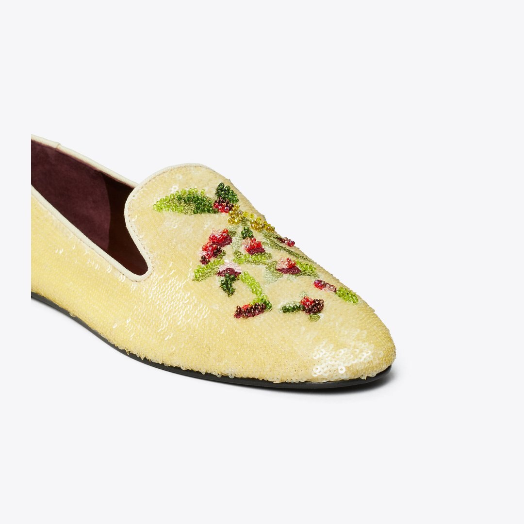 Tory Burch Smoking Slipper BEIGE