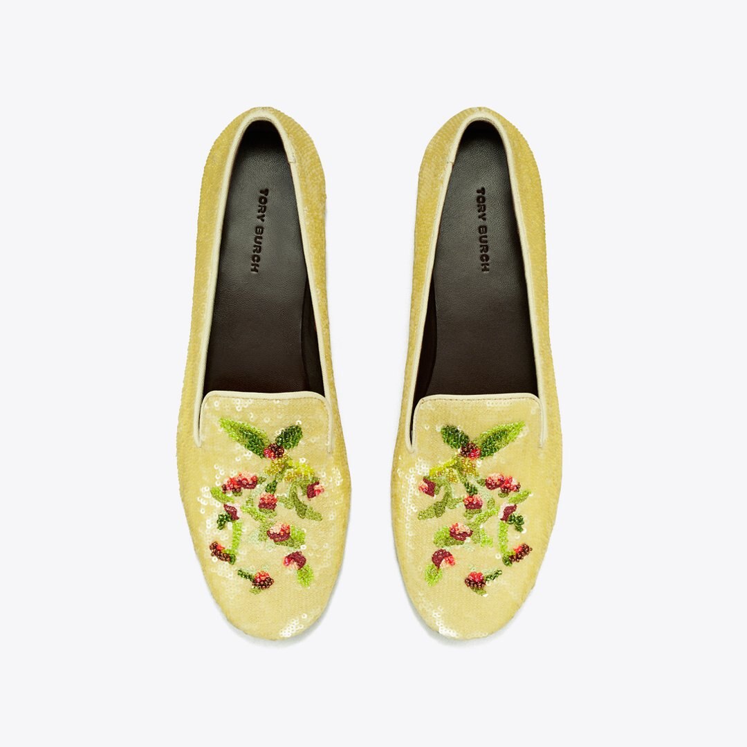 Tory Burch Smoking Slipper BEIGE